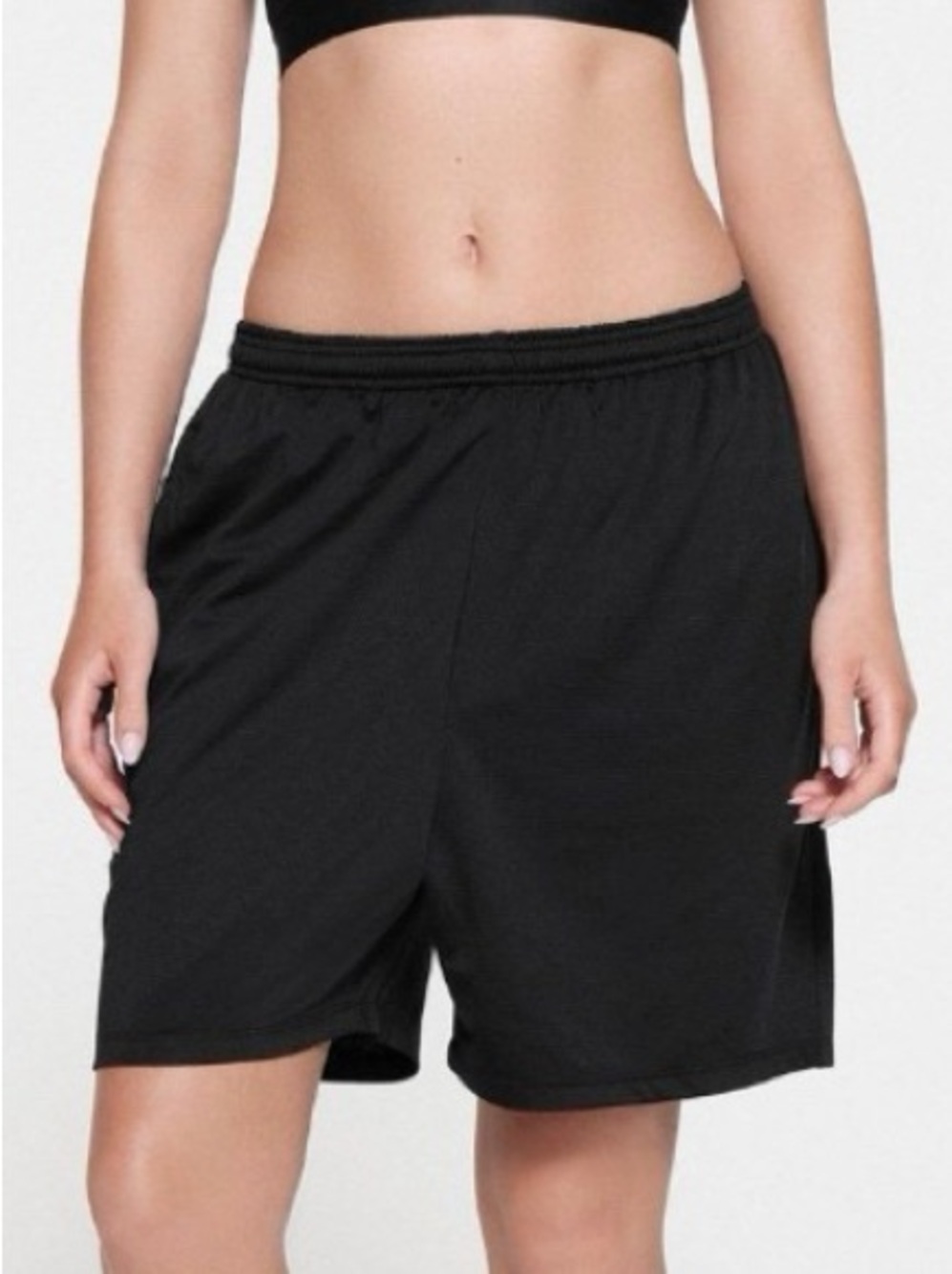 NWT SKIMS Track Mesh Oversized Shorts Onyx Black S BO-SHO-3524 The Apparel Shop